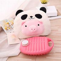 XINdream Cute Hot Water Bottle with Soft Plush Cover, PVC Animal Injection Hot Water Bottle Hot or Cold Water Bag for Pain Relief