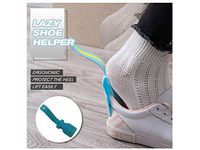 Lazy Shoe Helper,Shoe Aid Sticks,Shoe Lifting Helper,Handled Shoe Horn,Portable Sock Slider,Shoe Lifting Helper Easy on Easy Off-One Size Fits for All Shoe 4pcs (Blue)