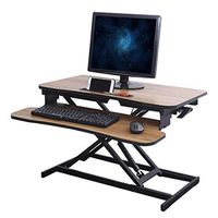 DNZDZ Standing Desk with Keyboard Tray, 80 cm 40 cm Platform Riser Converter, Adjustable Desk Stand, ergonomically Adjustable Workstation