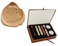 MNYR Vintage Fancy Lion Head Wedding Invitations Gift Cards Paper Stationary Envelope Seals Wax Seal Stamp Sealing Wax Stamp Gift Box Candles Wax Sticks Melting Spoon Kit Set