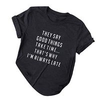 Womens Plus Size Tee Pattern Print Tops O-Neck Turn Over Collar Short Sleeve Loose Blouse T-Shirts Tunic Xia&Han Black