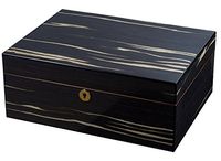 Visol Remo Polished Ashburl Wood Locking Humidor
