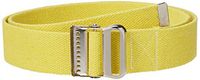 Secure SGBM-60Y Transfer and Walking Gait Belt with High Tensile Metal Buckle and Belt Loop Holder for Caregiver, Nurse, Therapist, etc. (60" x 2" (Yellow))