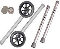 5" Universal Wheels 11 Hols and Legs Replacement Kit for Walker W/Glide Tips 1/pr