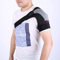 HYRL Adjustable Breathable Gym Sports Care Single Shoulder Support Back Support Guard Strap Wrap Belt Band Pads Black Bandage
