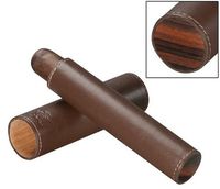 Brizard & Co. Soft Coffee Leather Single Cigar Tubes