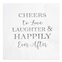 Crisky Bridal Shower Silver Napkins Disposable Silver Cocktail Beverage Dessert Napkins for Wedding Shower Engagement Party Decorations, 100 Pcs, 3-Ply