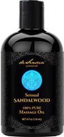 Premium Sensual Pure Sandalwood Massage Oil by deSensua - Relaxing and Erotic Aromatherapy, Sensitive and Stimulating Essential Oils, Increases Comfort and Pleasure, Ideal Gift For Couples