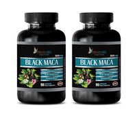 Boost Energy Supplement - Black MACA 1000MG - Pure and Potent Ingredients - maca Root gelatinized Capsules - 2 Bottles 180 Vegetable Capsules