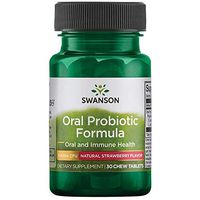 Swanson Oral Probiotic Formula Natural Strawberry Flavor 30 Chwbls