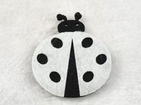 20pcs Big Upset Blanket Beetle Appliques 70mm 4 Color - U Pick (White)