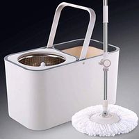 DWLXSH 360 Degree Spinning Mop Bucket Home Cleaner with Two Mop Heads