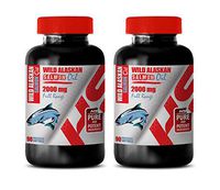 Support Brain and Focus - Wild Alaskan Salmon Oil 2000 Mg Full Range - Fish Oil Women multivitamin - 2 Bottles 180 Softgels