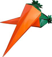 Easter Treat Box - 36 Pack Carrot Treat Bags for Easter Candy Giveaway - 2.5" x 7" Easter Gift Boxes for Kids