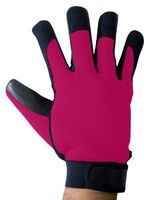 Boss Tech Products, Inc. BTP-GLV-MECPNK Mechanic's Style Touch Screen Gloves for All Touch Screen Electronic Devices - Retail Packaging - Black/Pink