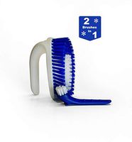 Heavy Duty Scrub Brush With Mini Detail Brush Combo - Stiff Bristles For Deep Cleaning Of Bathroom, Showers, Sinks, Carpet And More