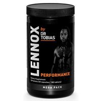 Lennox by Dr Tobias - Performance Mega Supplement Pack for Men, Repairs & Fuels Muscles - Contains Nitric Oxide, Creatine Tri-Phase Tablets, L-Glutamine & Power Band (30 Packets, 210 Capsules)