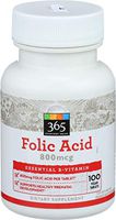 365 Everyday Value, Folic Acid 800mcg, 100 ct