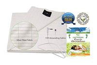 Earthing Grounding Queen Size Half Sheet • Grounding Cord - 400TC Soft Organic Cotton • Silver Fiber - EMF Protection & Anti-Radiation Shield for Better Sleep, Reduce Pain & Inflammation