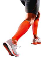 Shock Doctor SVR Recovery Compression Calf Sleeve, Shock Orange, Adult-Small