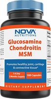 Nova Nutritions Triple Strength Glucosamine Chondroitin MSM 2600mg/Serving Capsules, Supports Healthy Joint, Cartilage and Connective Tissue - Promotes Joint Comfort & Flexibility 180 Count