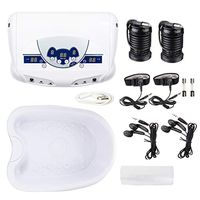 iMeshbean® Professional Dual Ionic Ion Detox Aqua Foot Spa Cleanse Machine with Foot Tub Basin and 100 Tub Liners Built-in Mp3 Music Player M#01 USA