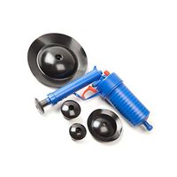 OUNONA Drain Blaster - High Pressure Pump Plunger Toilet Bathtub Sink Pipe Sewer Dredge Cleaner Tool (Blue)