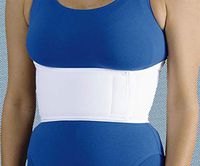 Florida Orthopedics All Elastic Rib Belt, Universal, White, 6" - Male