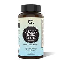 Asana LadiesBalance by CHIOMA Nutrition Women's Hormone Balance Multivitamin Vitex + Maca + Shatavari + Myo-Inositol + Free Eating for Balanced Hormones Plan