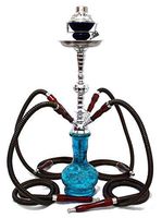 Hookah 22" Blue 4 hose shisha nargila bar narguile nargile glass water pipes
