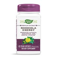 Nature's Way Rhodiola Energy Standardized 3% Rosavins / 1% Salidroside Energy Boost, 40 VCaps