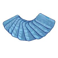VideoPUP Replacement Microfiber Mopping Cloths Reusable Mop Pads Compatible with Iborot Braava308t/380/321/320/4200/5200c/5200/4205 (Pack Of 10)