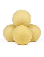 Wool Dryer Balls 4 Pack : 3.5” Diameter (Pale Yellow)