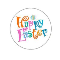 Easter Envelope Seals - 1.2" Easter Stickers - 144 Fun Holiday Stickers (Happy Easter)