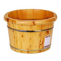 Foot Tub, Cedar Foot Spa Wooden Tub, Wooden Wash Basin, Bilateral Thickening，with Lid (Size : A)
