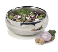 Carlisle Dual Angle Bowl, 4-3/8 qt., 10-3/4" dia., double-wall with air insulation, heavy-duty stainless steel, hammered finish, 609209