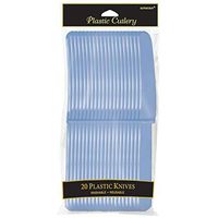 amscan Pastel Blue Plastic Knives, 20 Ct.