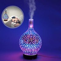 3D Essential Oil Diffuser Cool Mist Humidifier Ultrasonic Aromatherapy Diffuser with 7 Color Changing LEDs Night Light,Waterless Auto-Off for Home,Office,Yoga,Baby,Sleep,Gift