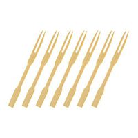 Sikye Mini Fruit Stick Disposable Bamboo Catering Forks - Perfect for Cocktail Party,BBQ,KTV Rooms,Pack of 80