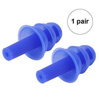 XABegin 1 Pair Silicone Ear Plugs (Blue) Noise Cancelling Reusable Earplugs for Sleeping