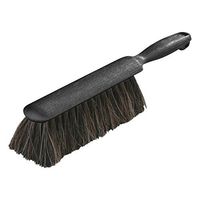 Carlisle 3622503 Flo-Pac Plastic Handle Counter Brush, Horsehair Blend Bristles, 2-1/2" Bristle Trim, 8" Length, Black