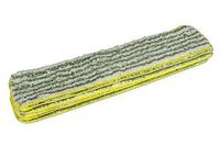 CleanAide Coral Weave Microfiber with Poly Stripe Wet and Dry Mop Pad Yellow 24 Inches 6 Pack