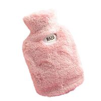 Goutique Hot Water Bottle, Natural Rubber Reusable Hot Water Bottle Winter Warm Rubber Bag Covers Relaxing Warmer