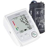 CKeep Automatic Upper Arm Electronic Blood Pressure Monitor with Cuff,Large Display Screen and High Accuracy,Case and Batteries Included