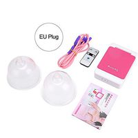 Breast Enlargement Machine, Woman Breast Bra Vacuum Increase Growth Enhancer, Electronic Electric Vacuum Cups Breast Massager for Breast Massage, Breast Enlargement at Home, Pink(US - M)