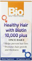 Bio Nutrition Healthy Hair Biotin Vegi-Caps, 60 Count