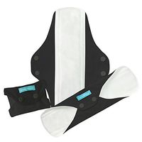 Charlie Banana Regular Feminine Pads Black 3 Pads 1 Tote Bag