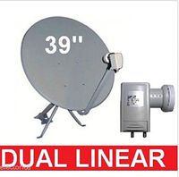 GEOSATpro 36"/90cm FTA Satellite Dish and .5dB NR SL1PLL Single Standard LNBF