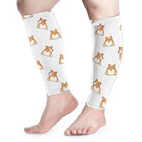 TWPDA Calf Compression Sleeve Corgi's Heart Butt Leg Compression Socks for Shin Splint Calf Brace Support Women Men 1 Pair