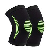 Slendima 1Pc Knee Pad Training Brace Support Guard Football Basketball Elastic Sport Gym Exercise Knee Protector Flourescent Green M